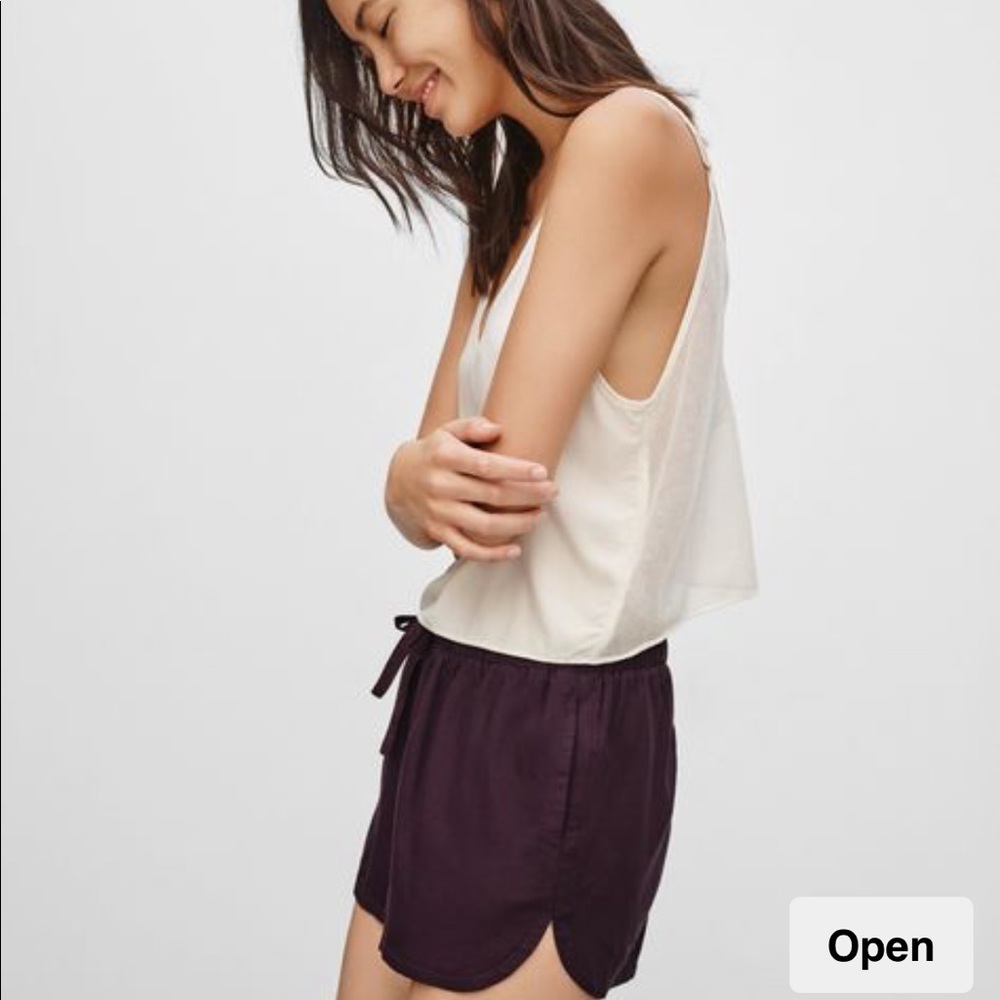 Azure Skies Aritzia Ellison Shorts